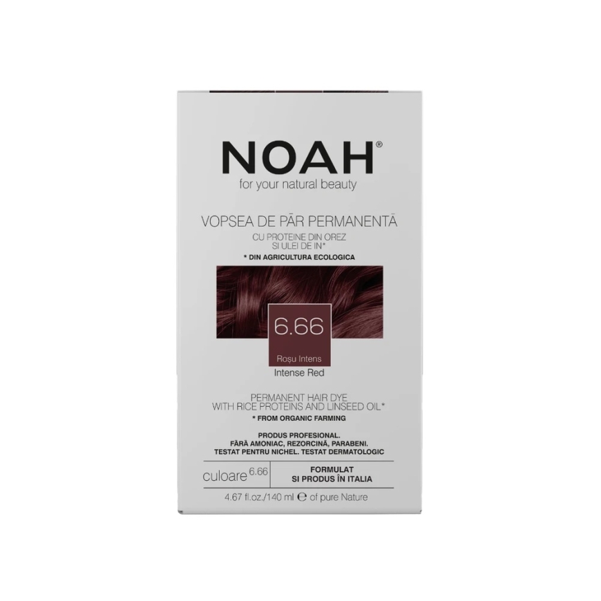 Noah Pastāvīgā Matu Krāsa Pastāvīgā Matu Krāsa 6.66 Intensīvi Sarkana, 140 ml