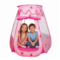 Lean Toys Children's Play Tent with Star Motif, Pink, 110 x 87 cm Lean Toys Children's Play Tent with Star Motif, Pink, 110 x 87 cm