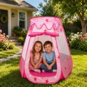 Lean Toys Children's Play Tent with Star Motif, Pink, 110 x 87 cm Lean Toys Children's Play Tent with Star Motif, Pink, 110 x 87 cm