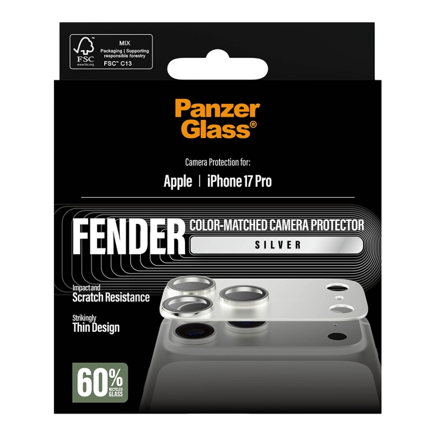PanzerGlass ® Fender Camera Protector Silver iPhone 17 Pro Skaidri ekrano apsauga Apple 1 vnt – 3