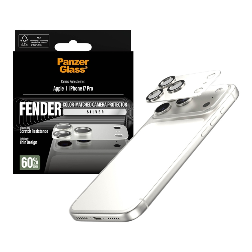 PanzerGlass ® Fender Camera Protector Silver iPhone 17 Pro Kirkas näytönsuoja Apple 1 kpl – 5