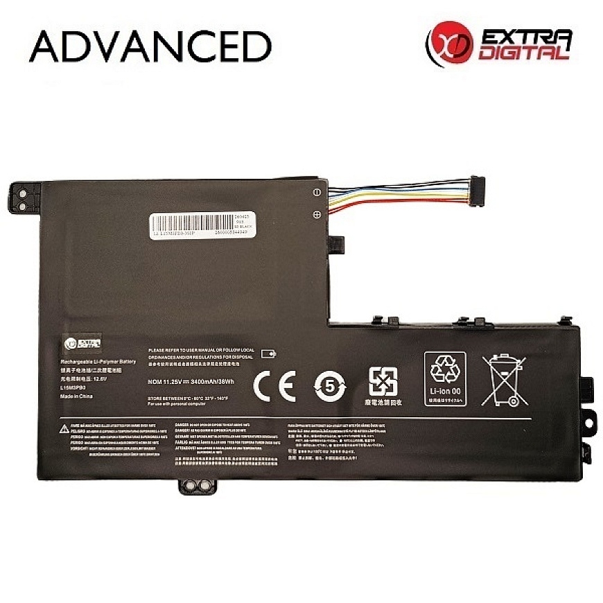 Аккумулятор для ноутбука, LENOVO L15M3PB0, 3400mAh, Extra Digital Advanced