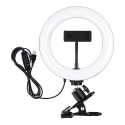 Puluz 20 cm žiedinė šviesa vloggingui su monitoriaus tvirtinimu, telefono laikikliu ir spalvų temperatūros reguliavimu (juoda) Puluz 20 cm žiedinė šviesa vloggingui su monitoriaus tvirtinimu, telefono laikikliu ir spalvų temperatūros reguliavimu (juoda)