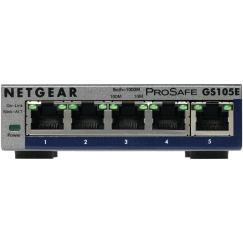NETGEAR GS105E-200PES tīkla pārslēgs Vadīts L2/L3 Gigabit Ethernet (10/100/1000) Pelēks