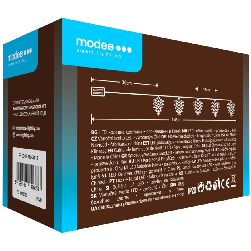 LED bulbs - Modee ML-C3012 pinecone garland, 1.35 m, 10 LEDs, warm white