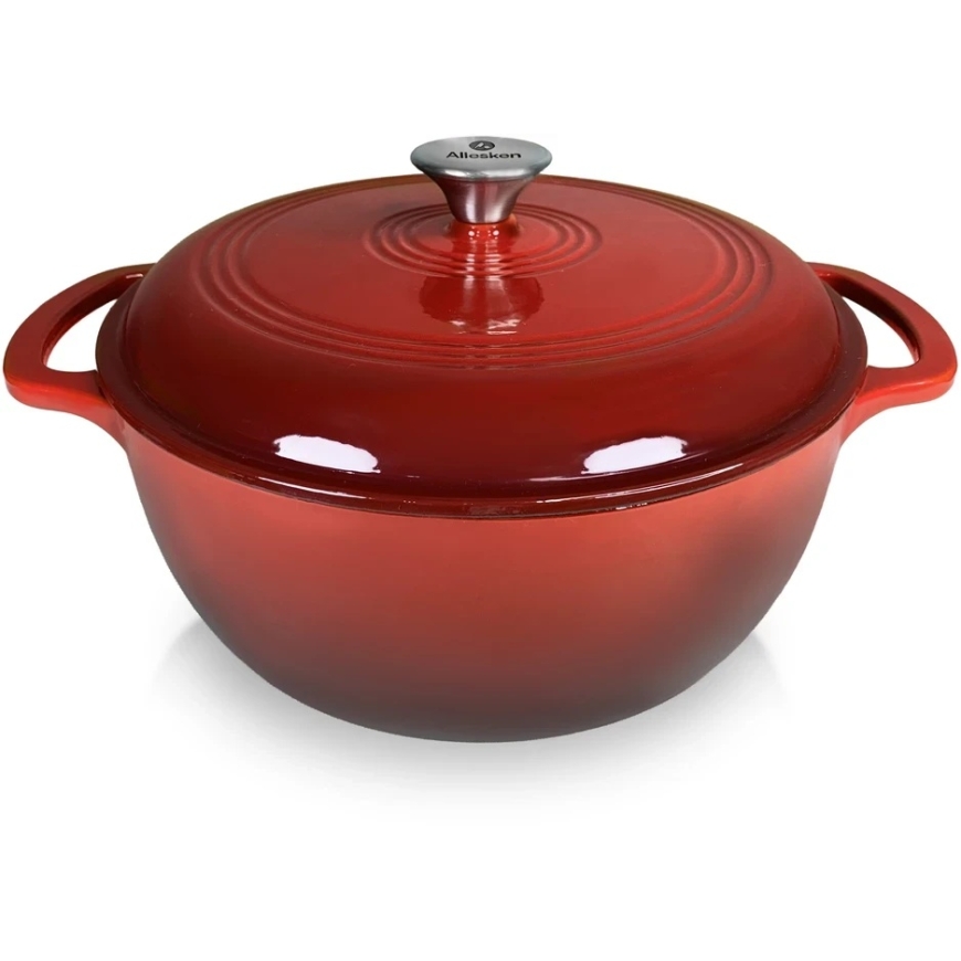Allesken RODELUXE malm pann 28x28x12cm 5.6L emailitud kreemjas sisu