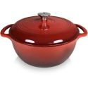 Allesken RODELUXE cast iron frying pan 28x28x12cm 5.6L enamel cream interior Allesken RODELUXE cast iron frying pan 28x28x12cm 5.6L enamel cream interior