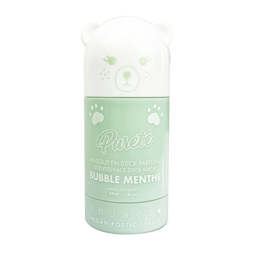 Inuwet Sweet Mint cleansing and detoxifying vegan and natural ingredient facial mask stick, 30 ml