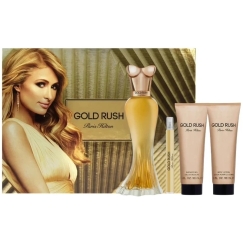 Paris Hilton Gold Rush -setti: tuoksusuihke 100 ml + tuoksusuihke 10 ml + vartalovoide 90 ml + suihkugeeli 90 ml