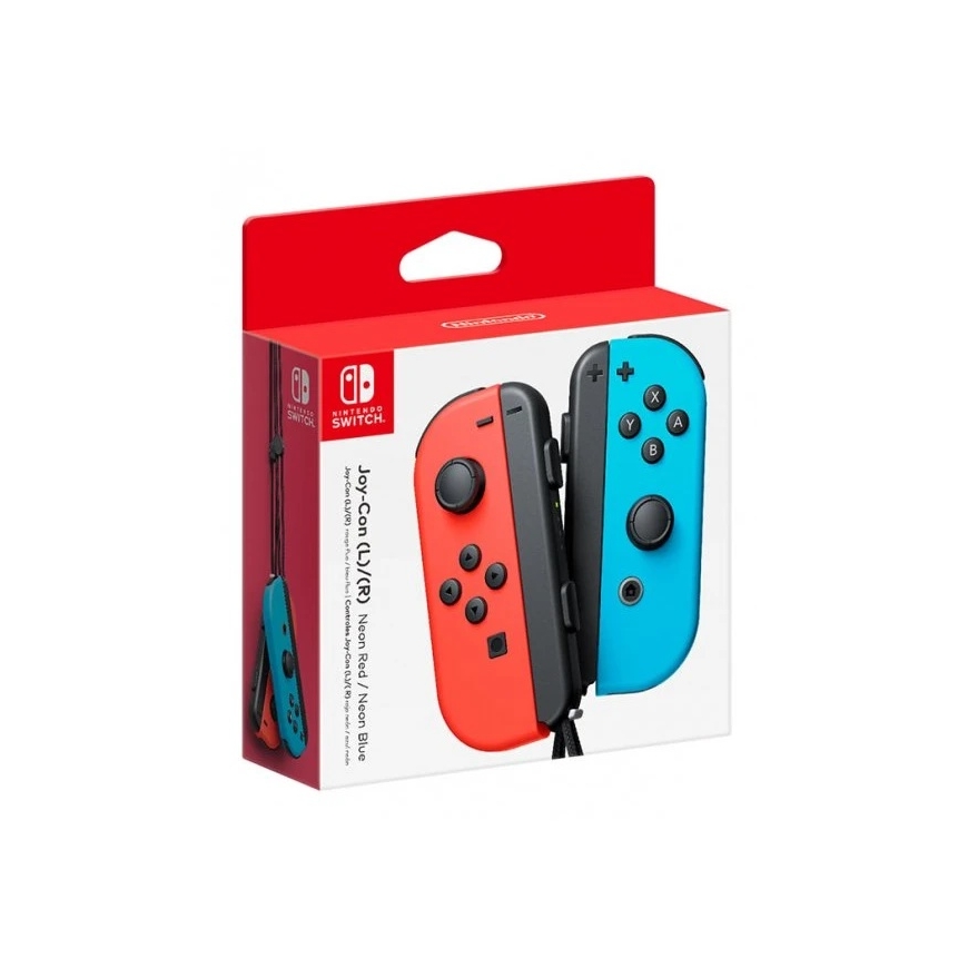 Nintendo Joy-Con (L)/(R) Neon Red/Neon Blue Red, Cyan Bluetooth Gamepad Analog/Digital Nintendo Switch