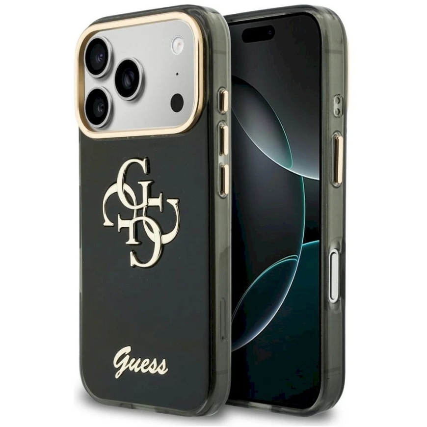 Чехол Guess IML 4G Script Metal Case для iPhone 17 Pro / 18 Pro - Черный – 2