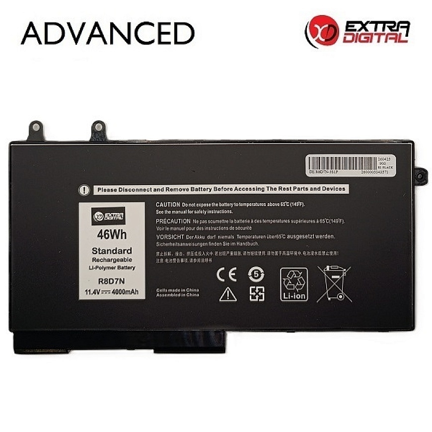 Notebook Battery DELL R8D7N, 4000mAh, Extra Digital Advanced
