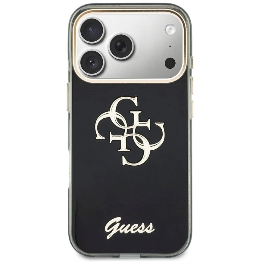 Guess IML 4G Script Metal Case iPhone 17 Pro / 18 Pro - Melns – 4