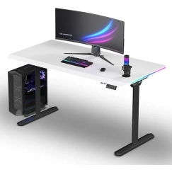 ULTRADESK QUEST spēļu galds, 140x70cm, 72-120cm, melns-balts