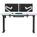 ULTRADESK QUEST игровой стол, 140x70см, 72-120см, черно-белый ULTRADESK QUEST игровой стол, 140x70см, 72-120см, черно-белый