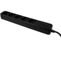 Plastrol Power Strip with Surge Protection, 5 Sockets, Switch, Length 1.5 m Plastrol Power Strip with Surge Protection, 5 Sockets, Switch, Length 1.5 m