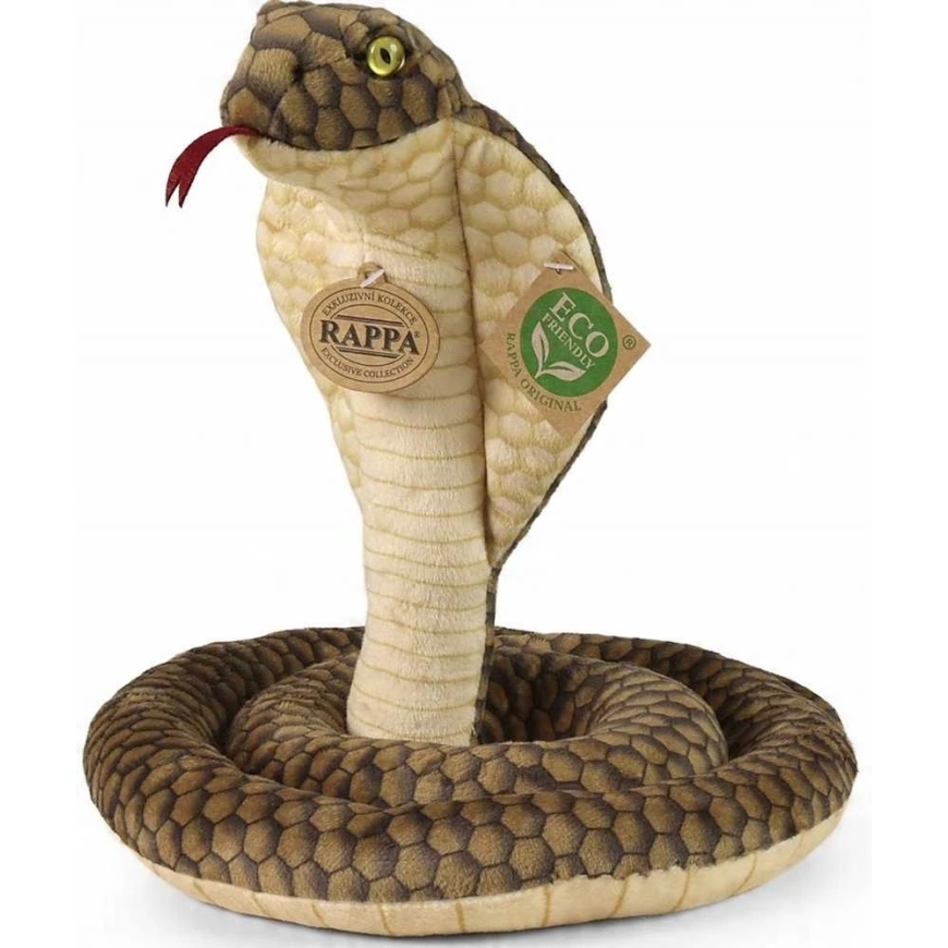Rappa Eco-Friendly Pliušinis žaislas - kobra, 127 cm – 4