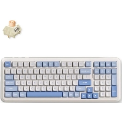 MCHOSE K99 V3 belaidė mechaninė klaviatūra| US | Icy Creamsicle Switch | 2.4GHz, BT | Skye Mėlyna