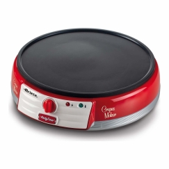 Ariete Maker Electric Plate for Crepes, 1000 W, Non-Stick, Red