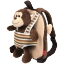Perletti Max Monkey reversible backpack with plush toy 25cm Perletti Max Monkey reversible backpack with plush toy 25cm