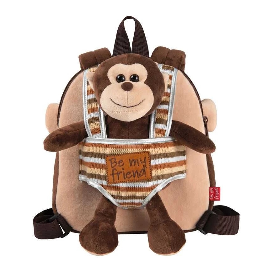 Perletti Max Monkey reversible backpack with plush toy 25cm – 4