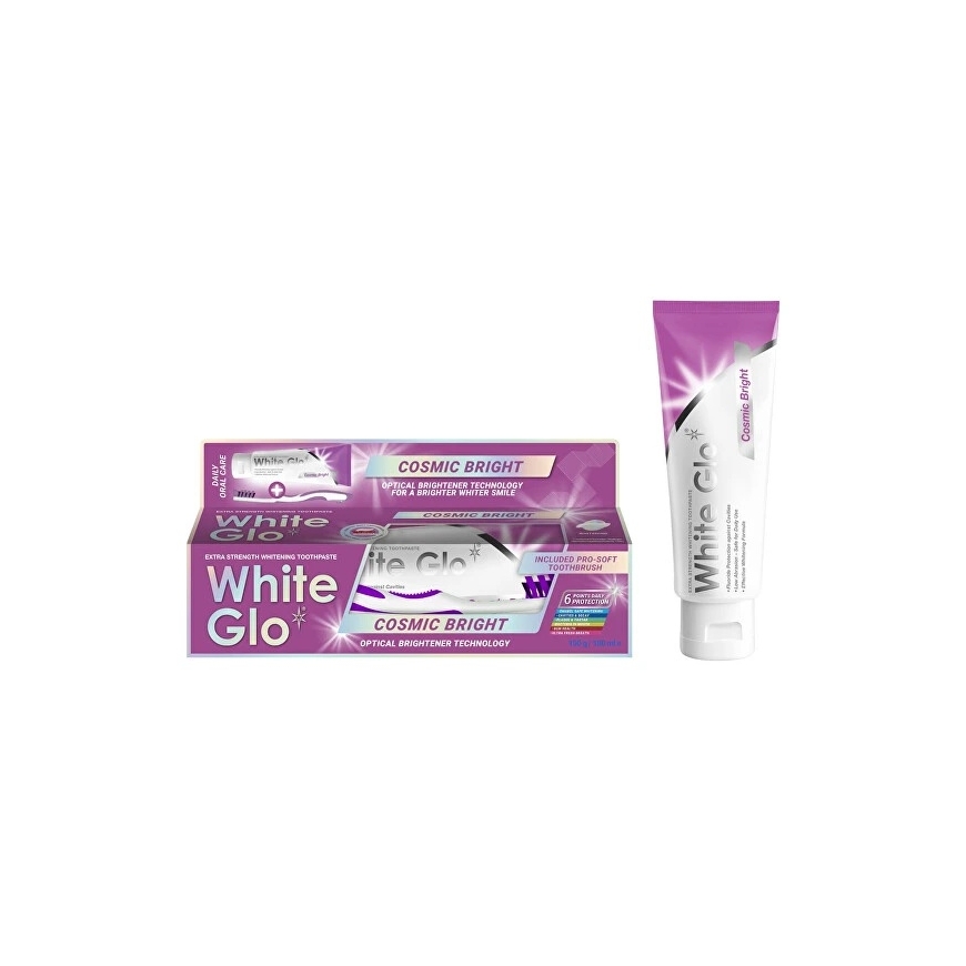 White Glo Baltas Glo Cosmic Bright Whitening dantų pasta 150,0 g