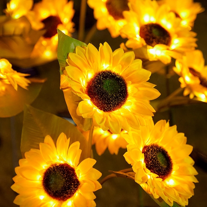 Decorative Solar Garden Lights "Rebel" – Sunflowers – 3