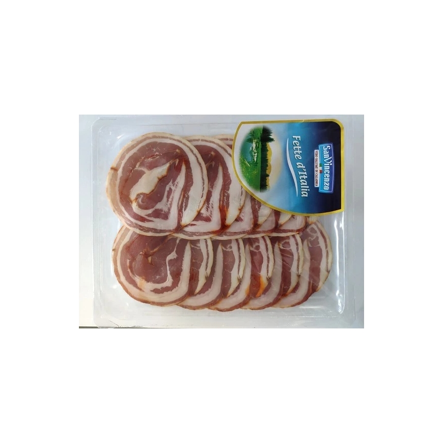 San Vincenzo Vytinta šoninė PANCETTA ARROTOLATA, aštri, griežinėliais, 120 g – 2