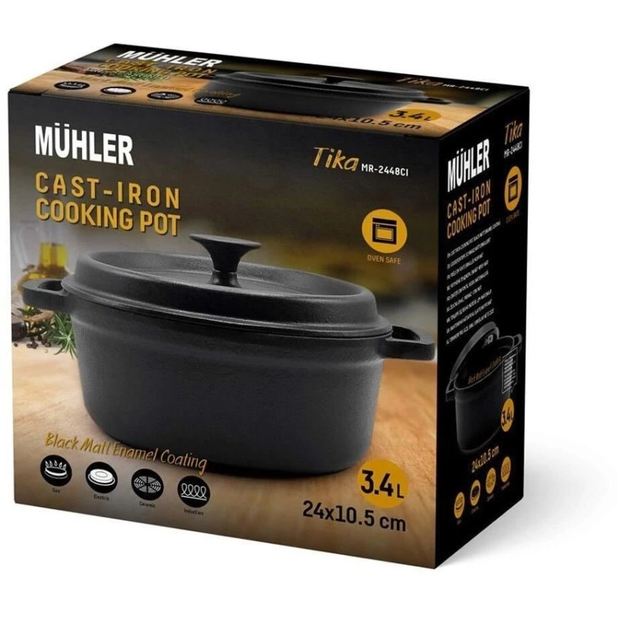 Muhler Tika MR-2448CI Valamiskoogipott kaas 3.4L – 4