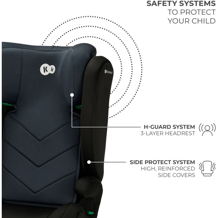 KINDERKRAFT automobilinė kėdutė I-SPARK 2 PLUS I-SIZE, 100-150 cm., Juodas, KCISPA02BLKPL00 – 4