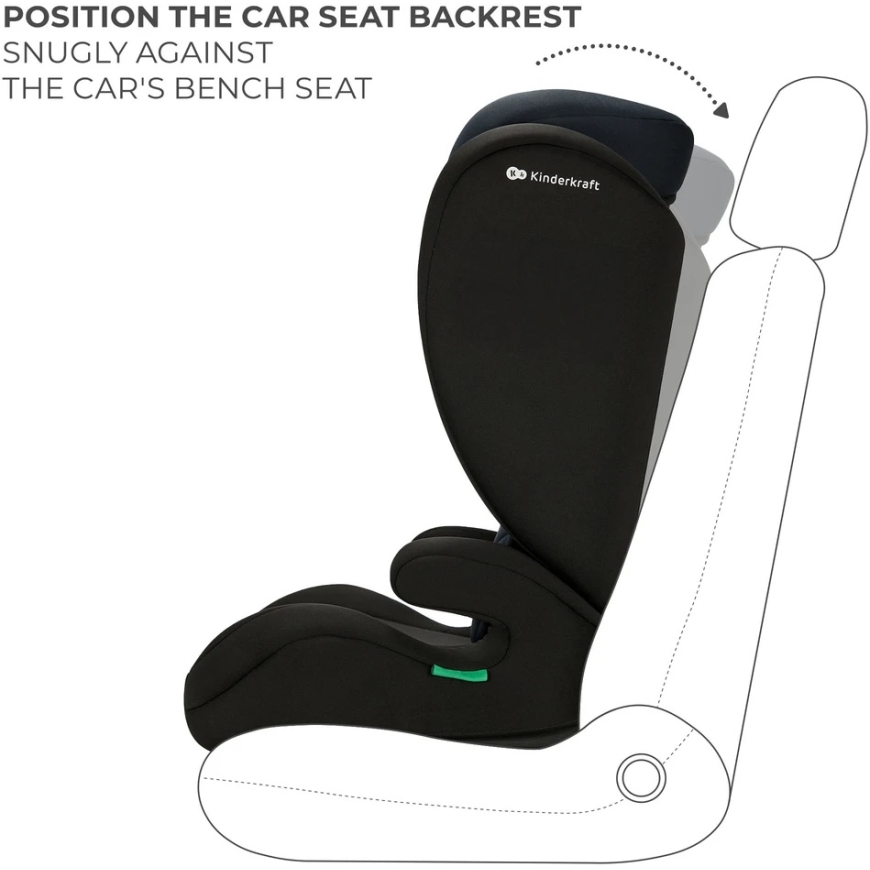 KINDERKRAFT I-SPARK 2 PLUS I-SIZE -autotuki, 100-150 cm, Musta, KCISPA02BLKPL00 – 5