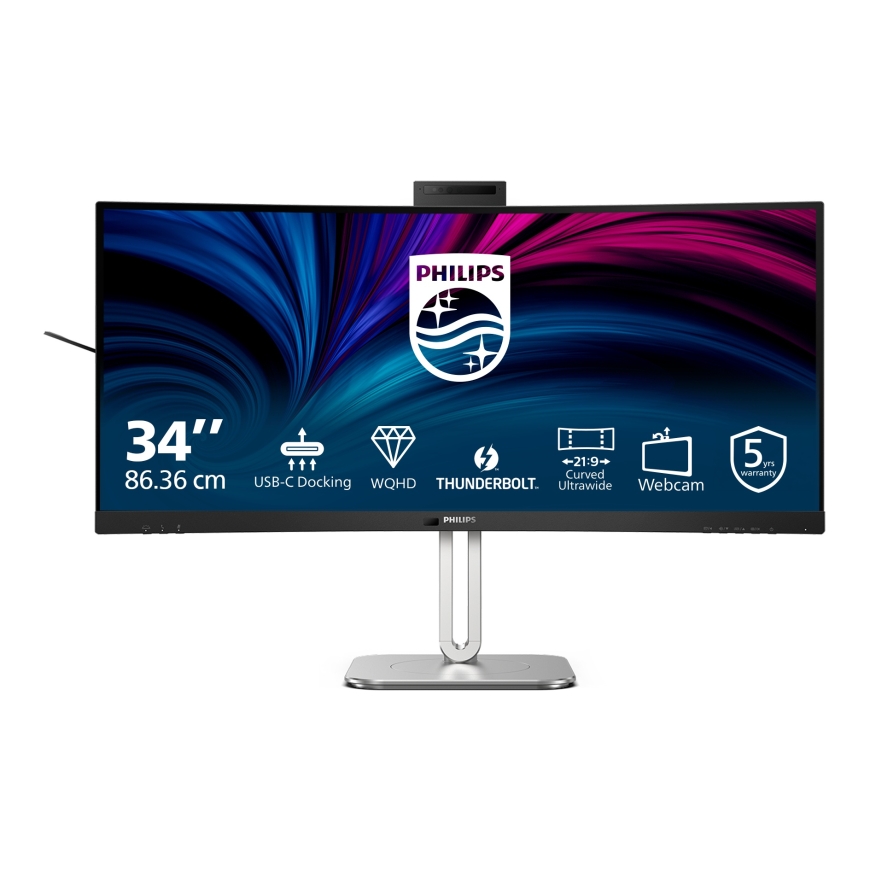 Philips 6000 series 34B2U6603CH/00 monitori 86,4 cm (34") 3440 x 1440 pikseļi Wide Quad HD LCD Pelēk