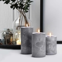 "Solight" LED Candle Set with Timer, 3 Candles, 10/13/15 cm, Grey, 2xAA "Solight" LED Candle Set with Timer, 3 Candles, 10/13/15 cm, Grey, 2xAA
