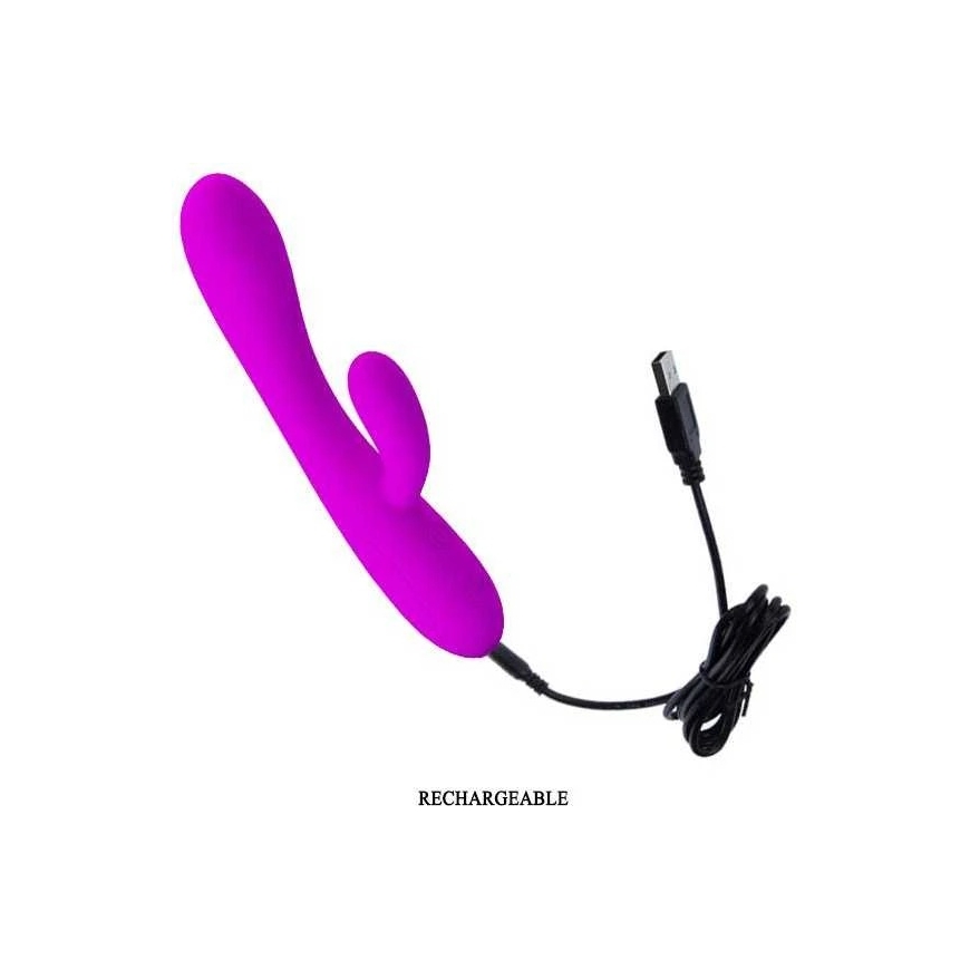 Многофункциональный G-spot вибратор с кроликом и USB "Pretty Love" – 5