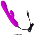 Multi-functional G-spot vibrator with rabbit and USB "Pretty Love" Multi-functional G-spot vibrator with rabbit and USB "Pretty Love"