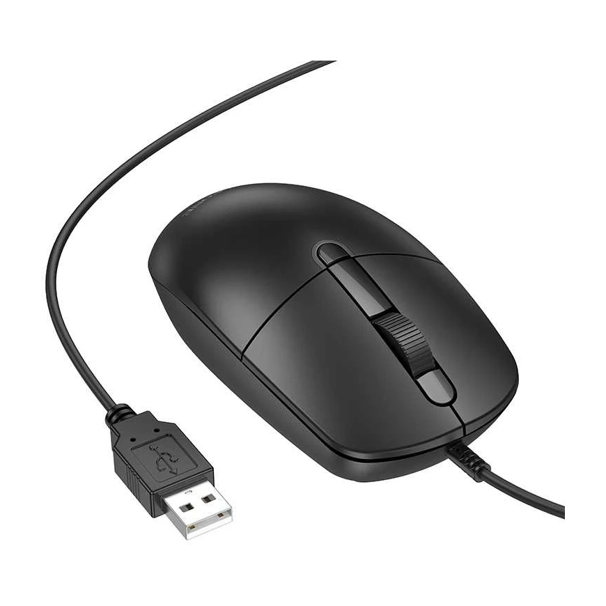 Borofone BG17 Morning Wired Computer Mouse Black – 2