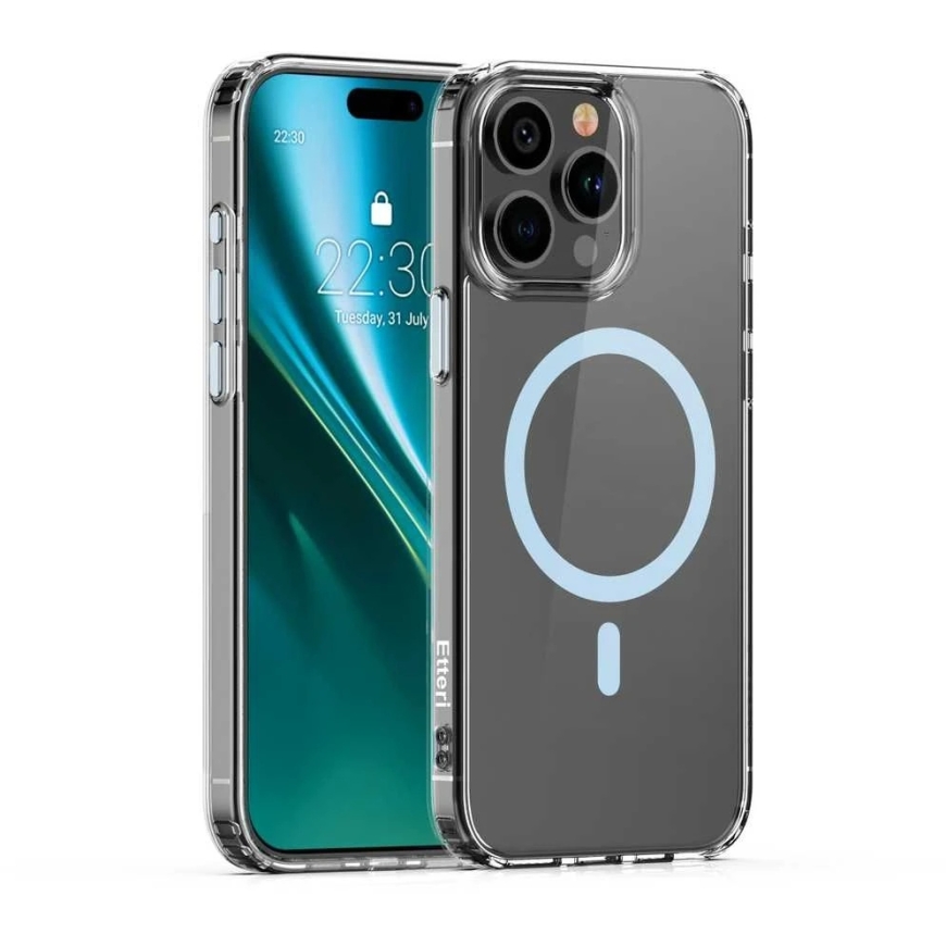 Чехол Etteri Color Mag для iPhone 12 / 12 Pro 6,1" светло-голубой