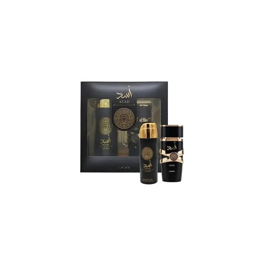 Lattafa Asad EDP set for men (EDP 100 ml + Deodorant 200 ml)