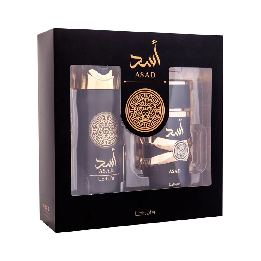 Lattafa Asad EDP set for men (EDP 100 ml + Deodorant 200 ml) – 2
