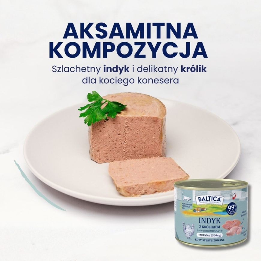 BALTICA Regionų skoniai Turkija su triušiu - drėgnas kačių maistas - 185 g – 2