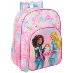 Safta Koulureppu Barbie Painterly Vaaleanpunainen Taivaansiniset 32 x 38 x 12 cm