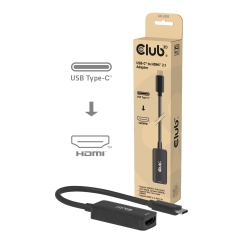 CLUB3D CAC-2505 видео кабель адаптер 0,12 m USB Type-C HDMI + USB Черный