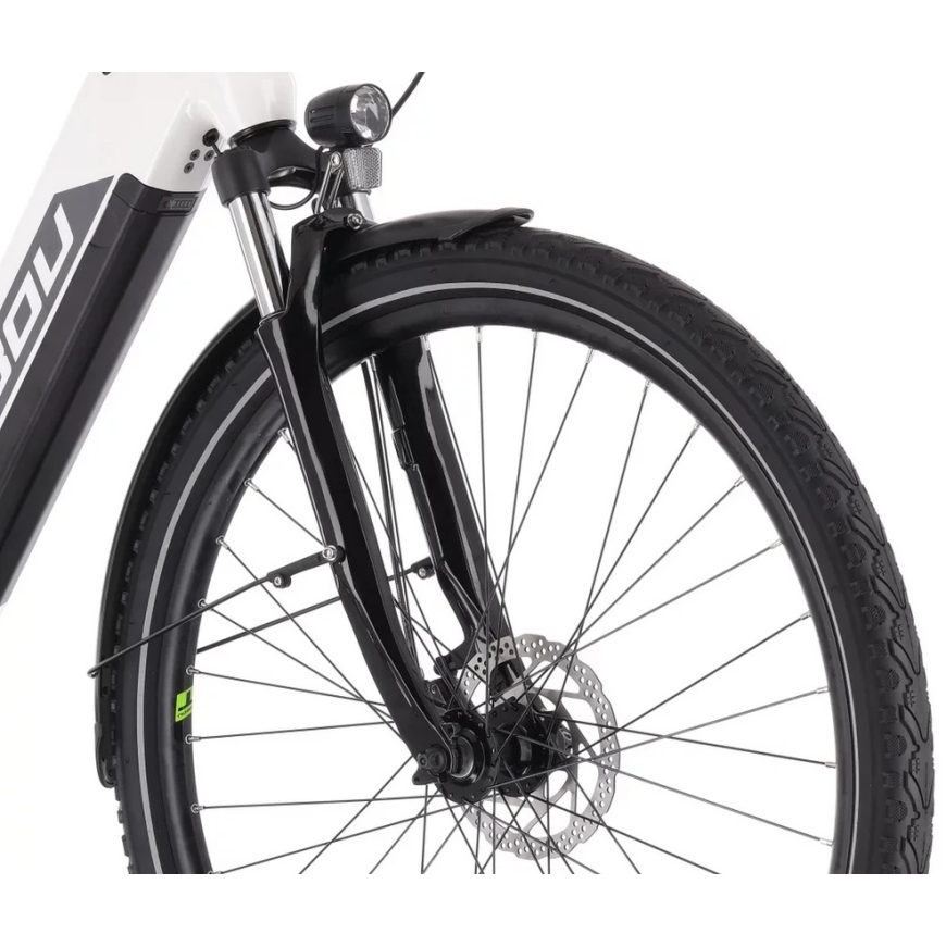 Tabou Mono UP 1.0 Electric Bicycle White-Green 16" (Size: 16") – 5