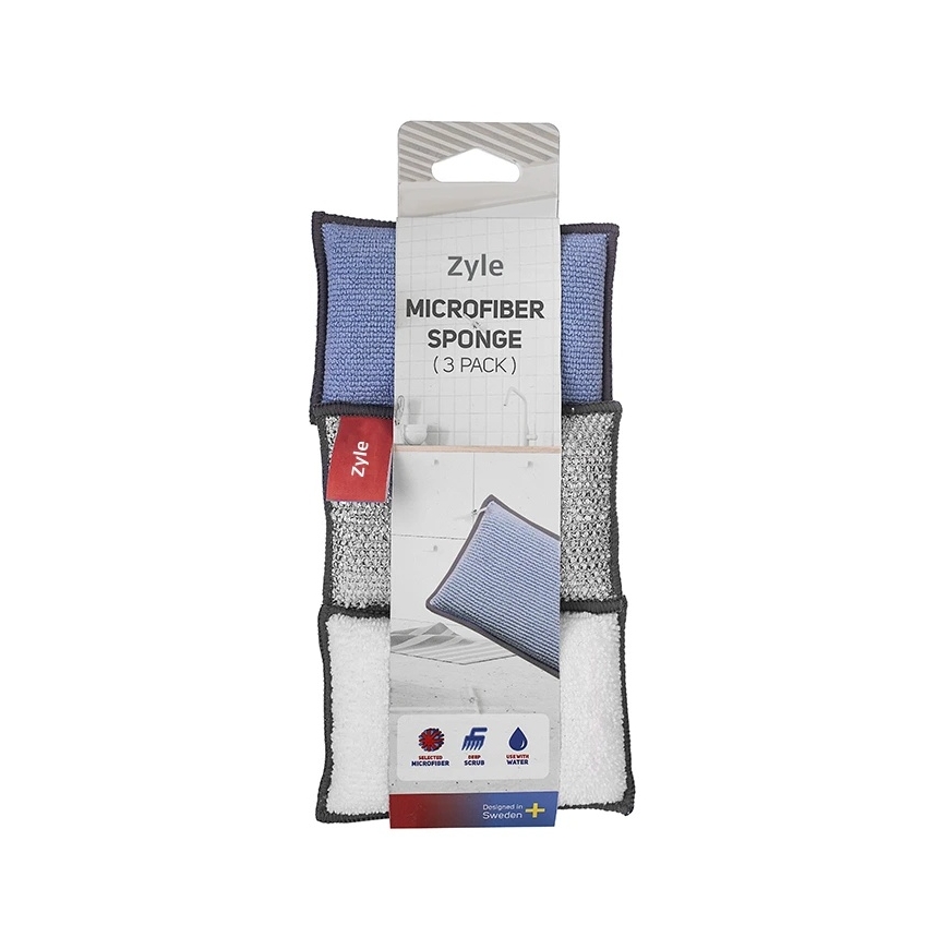 ZYLE ZY350MS Microfiber Sponge Set – 2