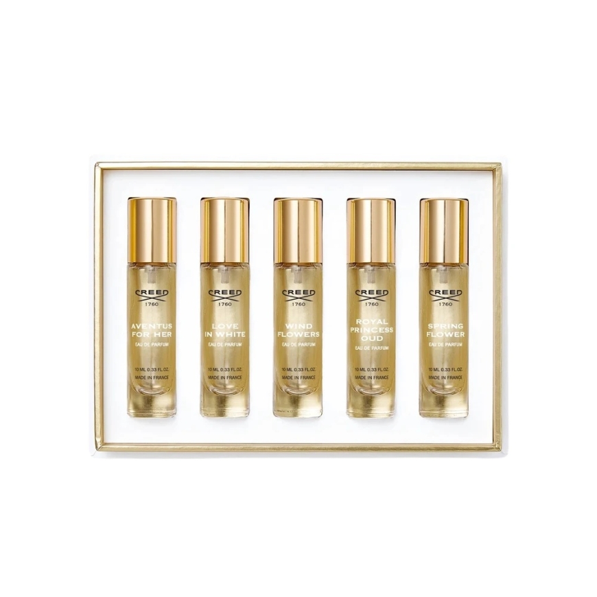Creed komplekts: Aventus, Eau De Parfum, sievietēm, 10 ml + Love in Baltas, Eau De Parfum, sievietēm, 10 ml + Wind Flowers, Eau