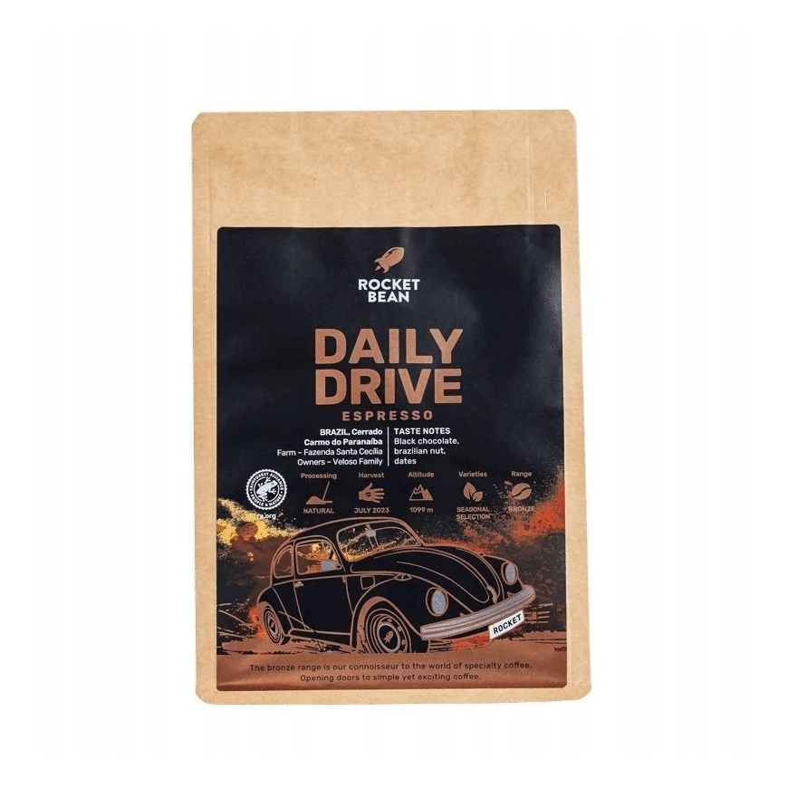 Figa Coffee Rocket Bean Rukolų pavut - DAILY DRIVE Brasilia Luonnollinen Espresso Kahvia 200g – 3