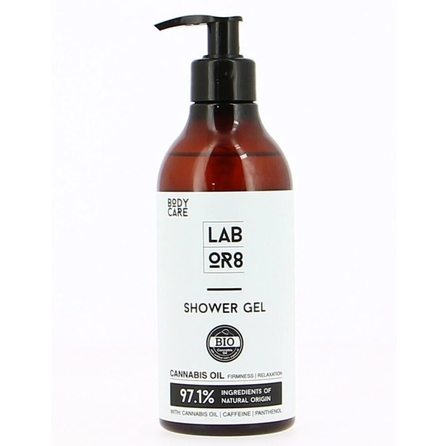 LABOR8 Hemp Natural Ingredients Hydrating Moisturising Dušo želė dušo gelis, 380 ml