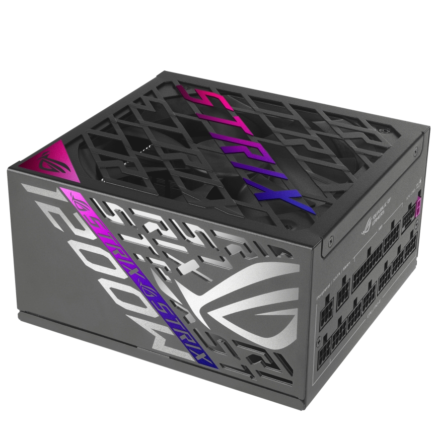 ASUS ROG -STRIX-1200P-GAMING-E maitinimo blokas 1200 W 20+4 pin ATX ATX Juoda, Multi spalvos