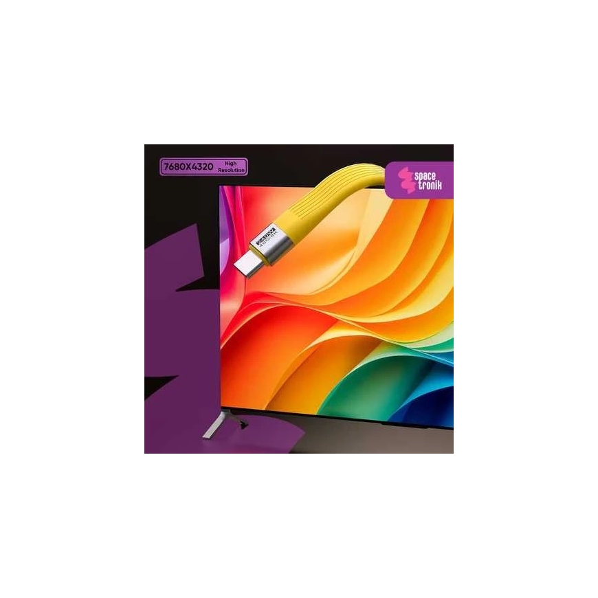Spacetronik USB4 C tipo PD 240W 8K 40Gbps raktų pakabuko Y formos kabelis – 3