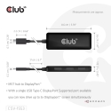 CLUB3D CSV-1553 kannettavien tietokoneiden telakka ja porttitoistin USB Type-C Musta CLUB3D CSV-1553 kannettavien tietokoneiden telakka ja porttitoistin USB Type-C Musta